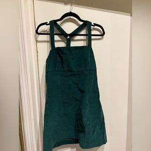 Urban Outfitters M Dark Green Corduroy Halter Dress